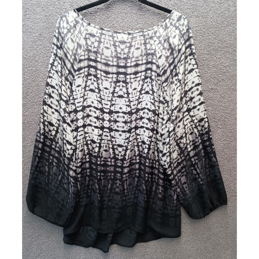 Dressbarn Boho Tie Dye Blouse Size 3X Lightweight Flowy Feminine Office Loose - Picture 3 of 7